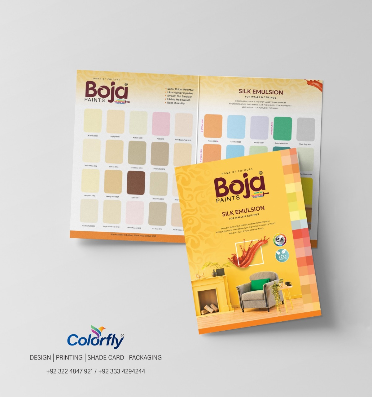 Boja Paints — Silk Emulsion shade card